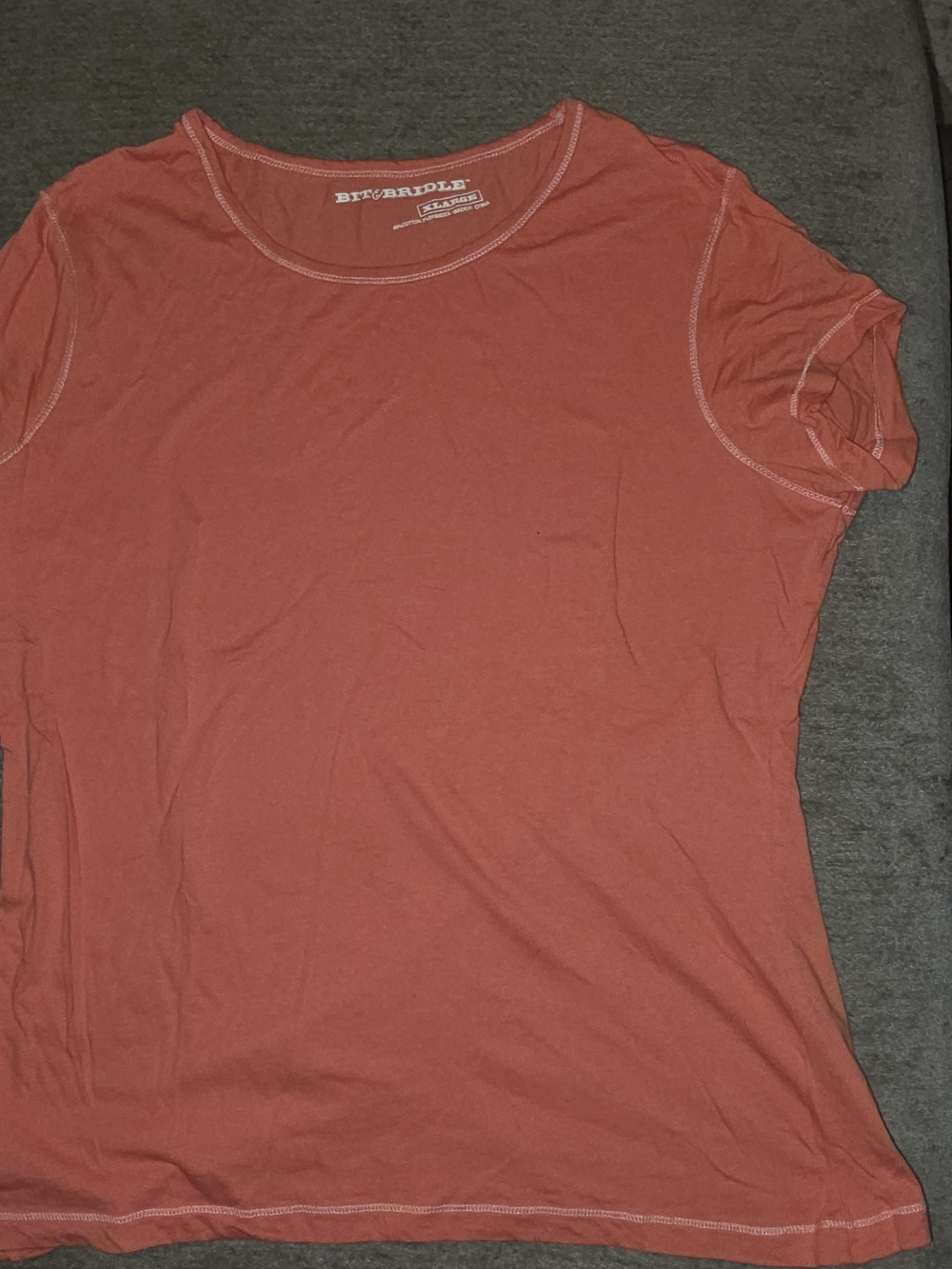 Bit & Bridle Coral Short Sleeve Crewneck Tee XL